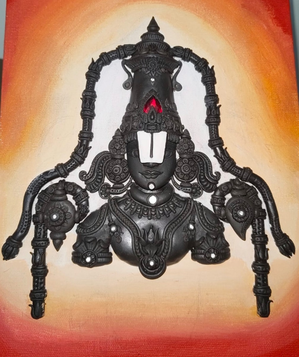 Handmade devotional Balaji idol art