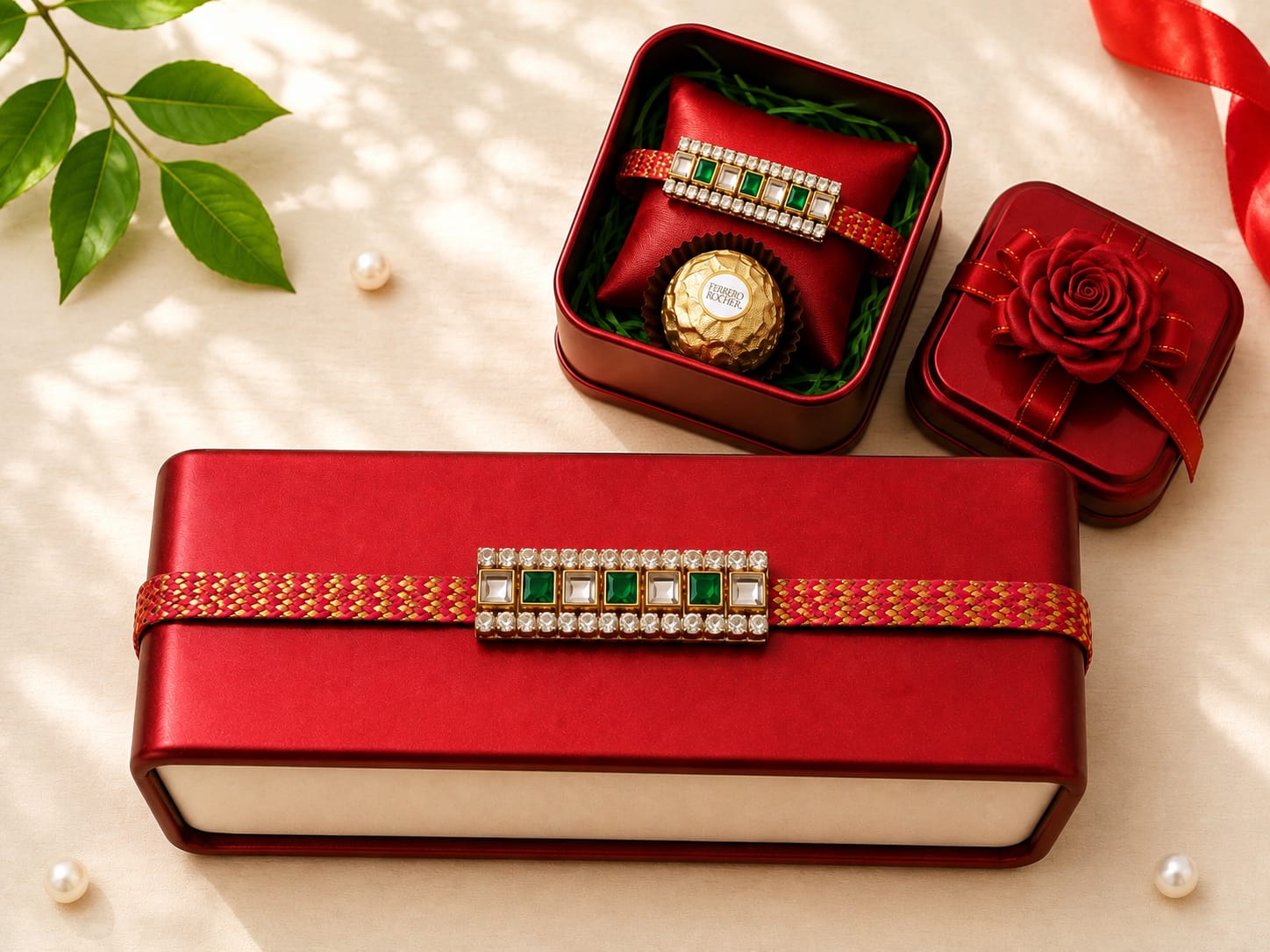 Emerald Elegance Rakhi